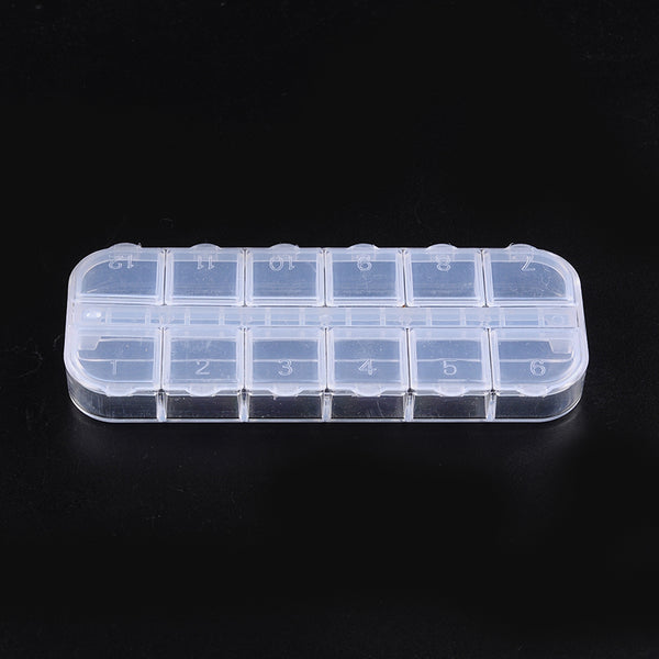 CRASPIRE 50 pcs Plastic Bead Containers, Flip Top Bead Storage, Jewelry