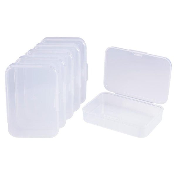 CRASPIRE 1 Box 12 pack rectangle Clear Plastic Bead Storage Containers