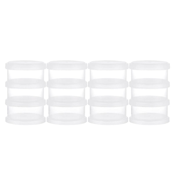 CRASPIRE 3 pcs 3 Pack 33x16x3cm 24 Grids Plastic Storage Container  Jewellery Box with Adjustable Dividers Large Clear Plastic Bead Storage  Box(Compartment: 4x3.8x3cm)