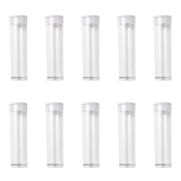 CRASPIRE 10 pcs Plastic Bead Containers, Bead Storage Tubes with Top