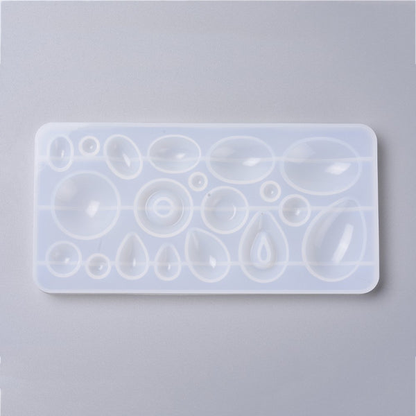 Silicone Molds, Resin Casting Molds, For UV Resin, Epoxy Resin Jewelry  Making, Round, White, 135x45x5mm, Inner Diameter: 4mm, 6mm, 8mm, 10mm,  12mm