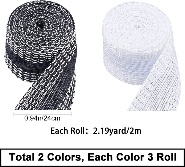 CRASPIRE 6 Rolls 2 Colors Adhesive Hem Tape Iron on Fabric