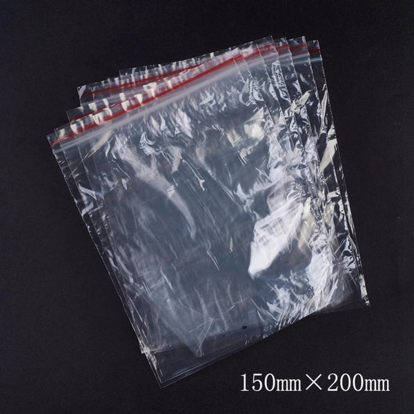Craspire 1 Bag 144Pcs 6 Colors Small Plastic Bag Ziplock Bag