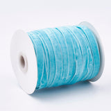 1 Roll Single Face Velvet Ribbon, Salmon, 3/8 inch(9.5~10mm), about 50yards/roll(45.72m/roll)