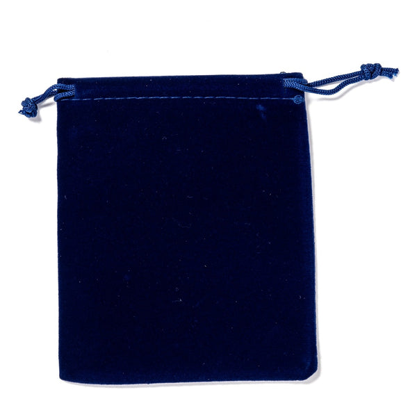 Craspire 10 pc Rectangle Velvet Pouches, Gift Bags, Dark Blue, 12x10cm