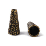 CRASPIRE Apetalous Alloy Bead Cone, Antique Bronze, 17.5x8.5mm, Hole: 1.8mm