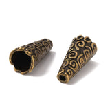 CRASPIRE Apetalous Alloy Bead Cone, Antique Bronze, 17.5x8.5mm, Hole: 1.8mm