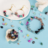 CRASPIRE 270G 18 Style Natural & Synthetic Gemstone and Shell Chip Beads, for Jewellery Making, 15g/style