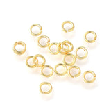 CRASPIRE Brass Open Jump Rings, Long-Lasting Plated, Cadmium Free & Lead Free, Rack Plating, Real 18K Gold Plated, 4x0.8mm, Inner Diameter: 2.5mm
