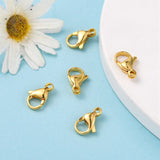 CRASPIRE 304 Stainless Steel Lobster Claw Clasps, Parrot Trigger Clasps, Manual Polishing, Real 24K Gold Plated, 13x8x4mm, Hole: 1.5mm