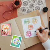 Craspire PVC Plastic Stamps, for DIY Scrapbooking, Photo Album Decorative, Cards Making, Stamp Sheets, Film Frame, Word, 15x15cm