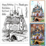 Craspire Castle Clear Silicone Stamp Seal for Card Making Decoration and DIY Scrapbooking