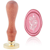 Bouquet Wood Handle Oval Wax Seal Stamp
