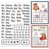 Craspire Calendar, Week, Weather Clear Silicone Stamp Seal for Card Making Decoration and DIY Scrapbooking