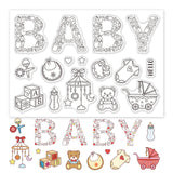 Craspire Baby Toys, Baby Clear Silicone Stamp Seal for Card Making Decoration and DIY Scrapbooking