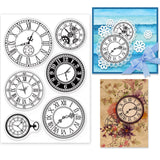 Craspire Clocks Gear Vintage Clear Silicone Stamp Seal for Card Making Decoration and DIY Scrapbooking