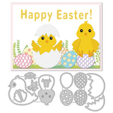 CRASPIRE Chick and Egg, Easter Carbon Steel Cutting Dies Stencils, for DIY Scrapbooking/Photo Album, Decorative Embossing DIY Paper Card