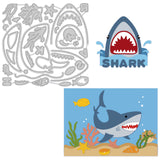 CRASPIRE Sharks, Waves, Puffer Fish, Corals, Aquatic Plants, Goldfish, Starfish, Shells Carbon Steel Cutting Dies Stencils, for DIY Scrapbooking/Photo Album, Decorative Embossing DIY Paper Card