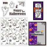 Craspire Custom PVC Plastic Clear Stamps, for DIY Scrapbooking, Photo Album Decorative, Cards Making, Pumpkin Pattern, 160x110x3mm