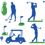 CRASPIRE Golf, Sport, Golf Ball, Clubs, Lawn, Cart, Bag Carbon Steel Cutting Dies Stencils, for DIY Scrapbooking/Photo Album, Decorative Embossing DIY Paper Card