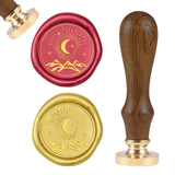 Sun and Moon on the Mountain Wood Handle Wax Seal Stamp