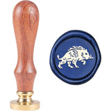 Wild Boar Wood Handle Wax Seal Stamp