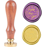 New Year Fireworks Wood Handle Wax Seal Stamp