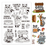 Craspire Raccoon Clear Silicone Stamp Seal for Card Making Decoration and DIY Scrapbooking