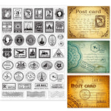 Craspire Vintage Stamps, Letters, Postcards Stamps Silicone Stamp Seal for Card Making Decoration and DIY Scrapbooking