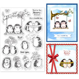 Craspire Hedgehog Friend Swing Clear Silicone Stamp Seal for Card Making Decoration and DIY Scrapbooking