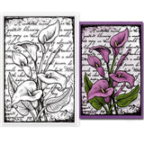 CRASPIRE Calla Lily Background Clear Silicone Stamp Seal for Card Making Decoration and DIY Scrapbooking
