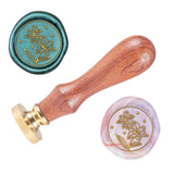 Lily Wood Handle Wax Seal Stamp