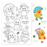 Craspire Duckling, Lotus, Swimming, Bee, Butterfly, Lucky Clear Silicone Stamp Seal for Card Making Decoration and DIY Scrapbooking