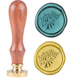 Conch And Flower Wood Handle 3D Wax Seal Stamp