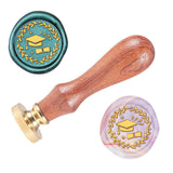 Bachelor Cap Wood Handle Wax Seal Stamp