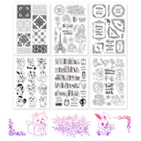 Craspire Chinese Zodiac, Vintage Pattern, Corner TPR Stamp Silicone Stamp Seal for Card Making Decoration and DIY Scrapbooking