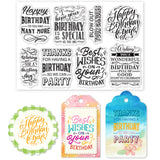 Craspire Happy Birthday Wishes Stamps Silicone Stamp Seal for Card Making Decoration and DIY Scrapbooking