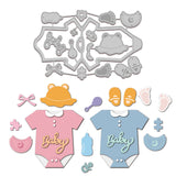CRASPIRE Onesie, Newborn Carbon Steel Cutting Dies Stencils, for DIY Scrapbooking/Photo Album, Decorative Embossing DIY Paper Card