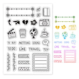 Craspire PVC Plastic Stamps, for DIY Scrapbooking, Photo Album Decorative, Cards Making, Stamp Sheets, Book Pattern, 16x11x0.3cm