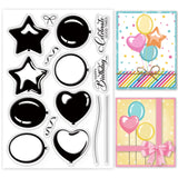 Craspire Layering Balloon Clear Silicone Stamp Seal for Card Making Decoration and DIY Scrapbooking