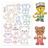 Craspire Summer Dress Up Animals Clear Silicone Stamp Seal for Card Making Decoration and DIY Scrapbooking