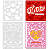 CRASPIRE Valentine Frame Background Carbon Steel Cutting Dies Stencils, for DIY Scrapbooking/Photo Album, Decorative Embossing DIY Paper Card