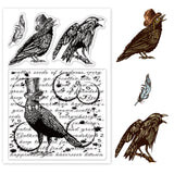 Craspire Crow Clear Stamps Silicone Stamp Seal for Card Making Decoration and DIY Scrapbooking