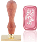 Ginkgo Wood Handle Rectangle Wax Seal Stamp
