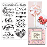 Craspire Valentine's Day Word Clear Stamps Seal for Card Making Decoration and DIY Scrapbooking