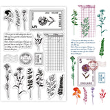 Craspire Plant, Postcard Clear Silicone Stamp Seal for Card Making Decoration and DIY Scrapbooking