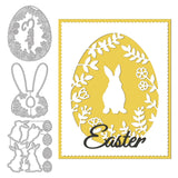 CRASPIRE Hollowed out Eggs, Easter Carbon Steel Cutting Dies Stencils, for DIY Scrapbooking/Photo Album, Decorative Embossing DIY Paper Card