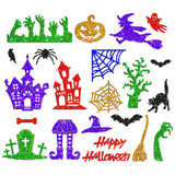 CRASPIRE Halloween, Haunted House, Tree, Ghost, Witch, Bat Ribbon Carbon Steel Cutting Dies Stencils, for DIY Scrapbooking/Photo Album, Decorative Embossing DIY Paper Card
