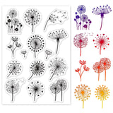 Craspire Dandelion, Plant, Different Types Dandelion, Beautiful Dandelion Flowers Leaves Clear Silicone Stamp Seal for Card Making Decoration and DIY Scrapbooking