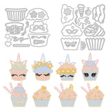 CRASPIRE Unicorns, Cupcakes, Flowers, Stars, Hearts, Cherries Carbon Steel Cutting Dies Stencils, for DIY Scrapbooking/Photo Album, Decorative Embossing DIY Paper Card